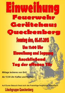 Plakat zum Tag der offenen Tür in Queckenberg 2015
