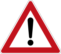 Verkehrsschild "Gefahrenstelle"