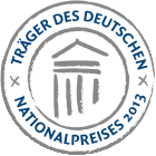 Logo des Nationalpreises 2013 der deutschen Nationalstiftung