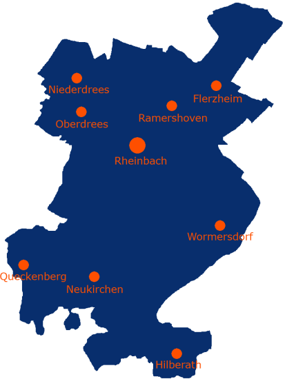 Karte des Rheinbacher Stadtgebietes